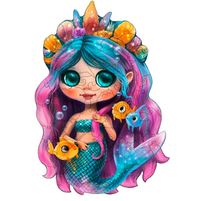 Деревянный пазл Русалочка Эмили 50 деталей Melograno MPZCA43-M 1